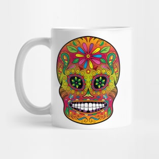 Sugar Skull Orange Mug